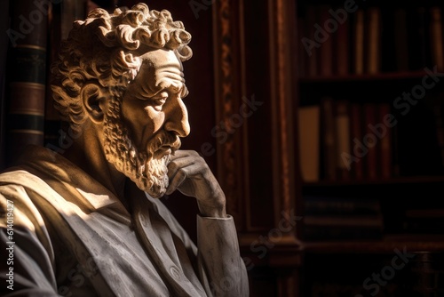 Marcus Aurelius in Deep Thought: A Moment of Stoic Reflection