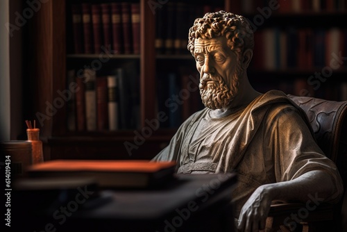 Marcus Aurelius in Deep Thought: A Moment of Stoic Reflection