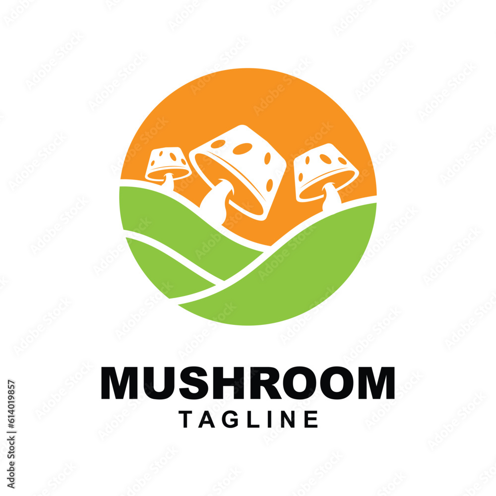 Mushroom Logo, Retro Minimalist Design, Food Vector, Mushroom Plant, Icon Illustration Symbol vector Mushroom Logo, Retro Minimalist Design, Food Vector, Mushroom Plant, Icon Illustration Symbol vector