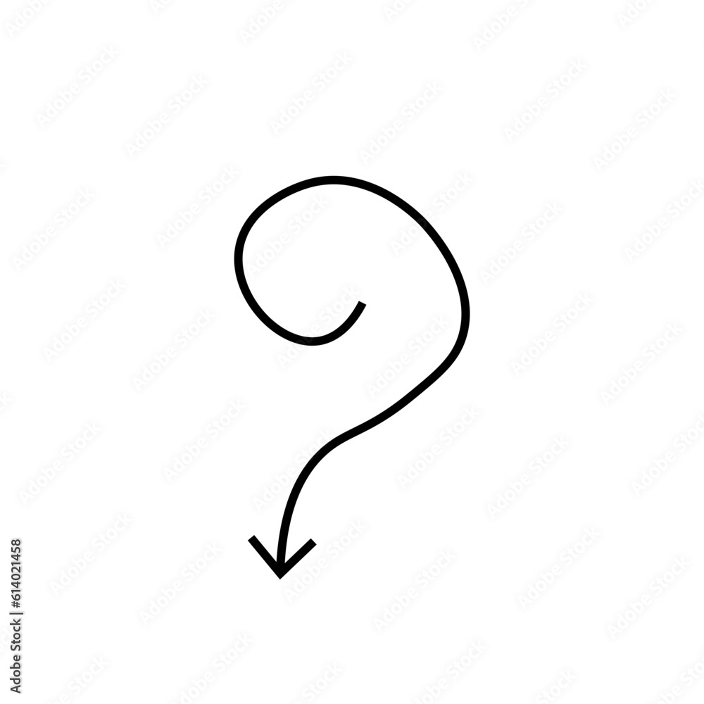 Fototapeta premium Abstract Doodle Arrow Line