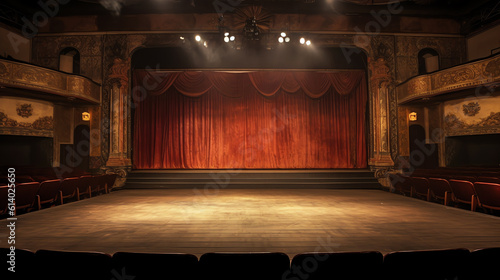 Generative AI empty theater stage