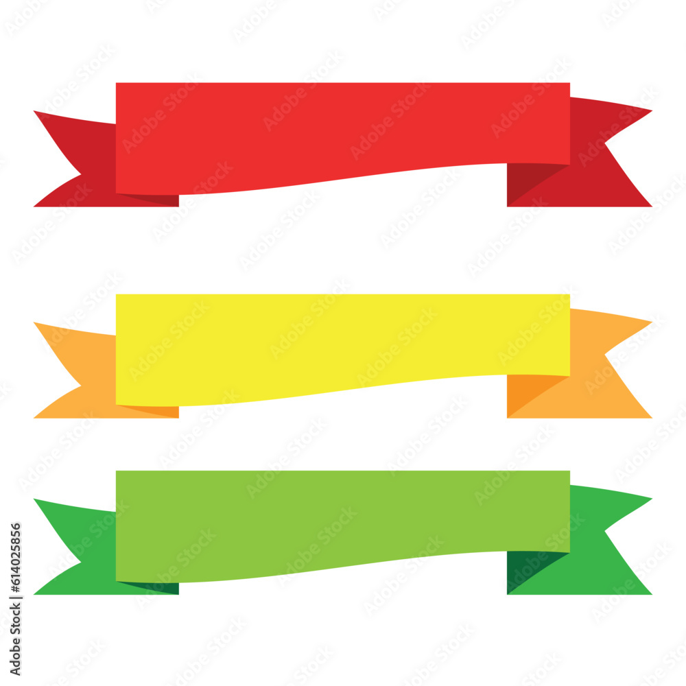 set of ribbons vector design set of ribbons vector design
