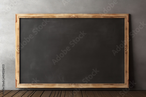 Generative AI Sagae, Yamagata / Japan - March 5, 2020: A blank chalkboard located in a classroom.