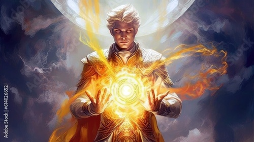 A human cleric devoted to the sun god. photo