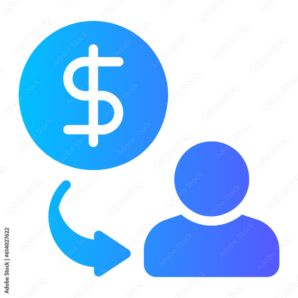 dollar gradient icon dollar gradient icon
