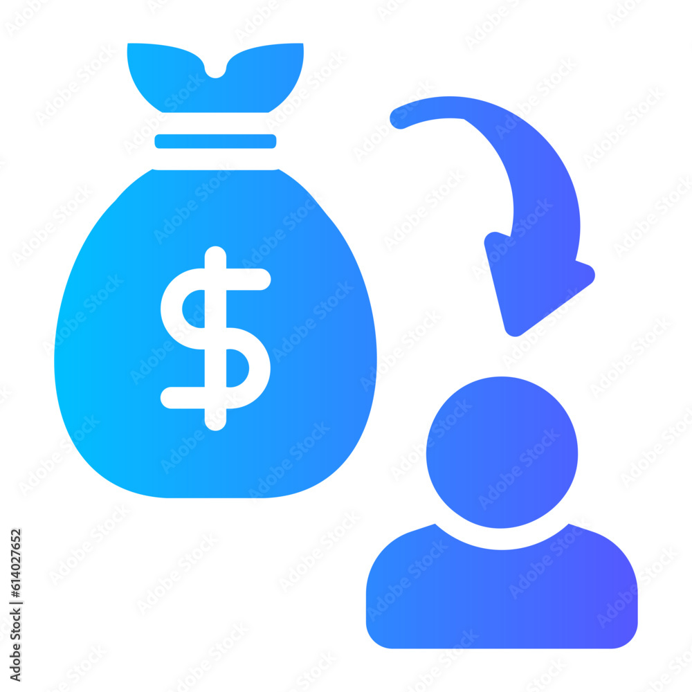 money bag gradient icon