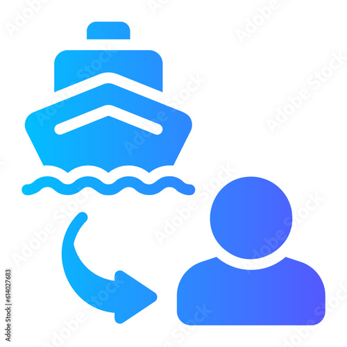 yacht gradient icon