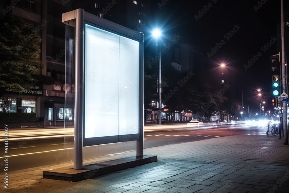 Generative AI This is for advertisers to place ad copy samples on a bus shelter