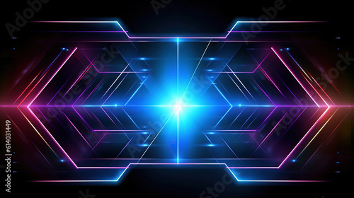 Neon lights technology for background or wallpaper