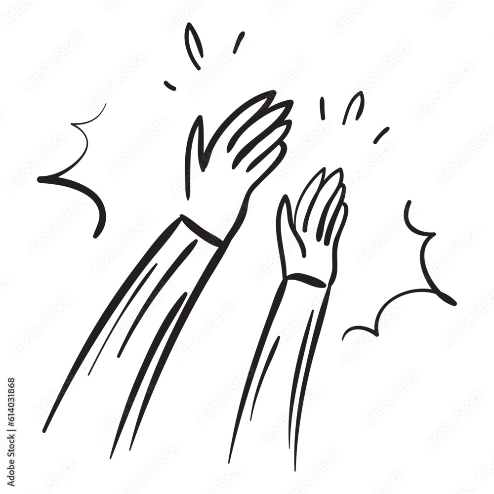 Applause hand draw. Vector illustration. Applause hand draw. Vector illustration.