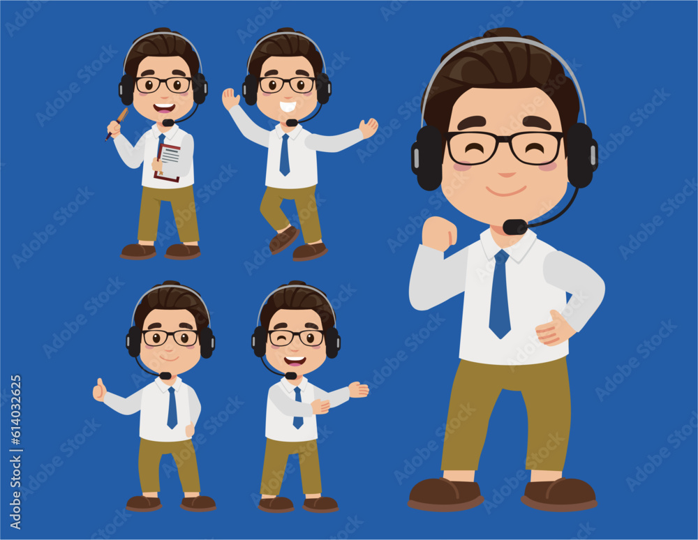 Call center and customer service character