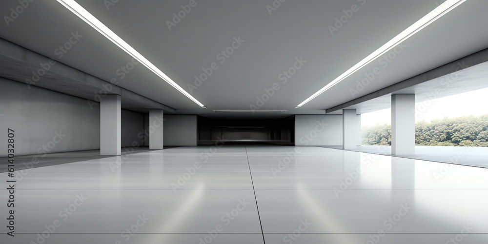 Generative AI View of empty white room with arch design and concrete floor,Museum space, Chapel entrance, Perspective of minimal architecture. 3D render. Generative AI View of empty white room with arch design and concrete floor,Museum space, Chapel entrance, Perspective of minimal architecture. 3D render.