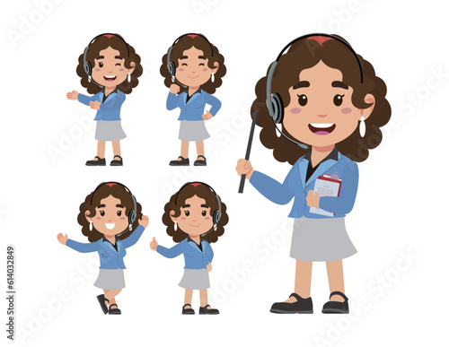 Call center and customer service character