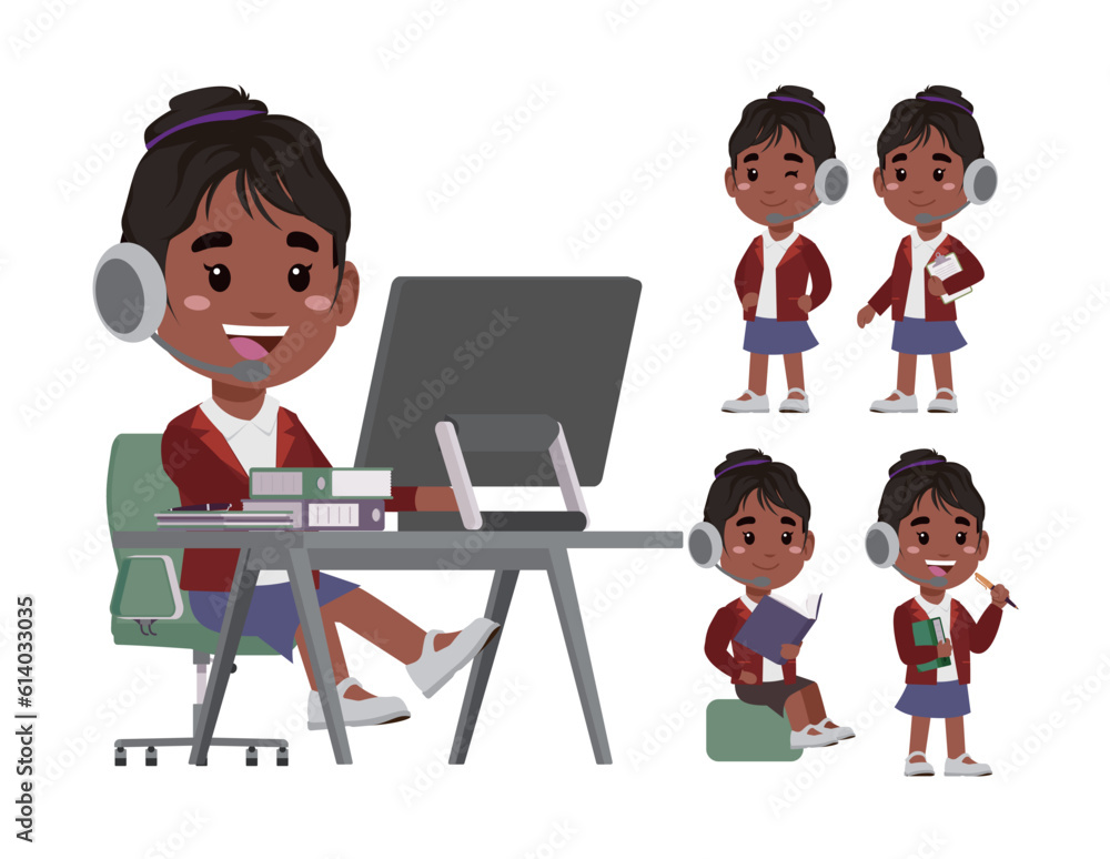 Call center and customer service character Call center and customer service character