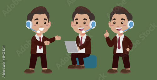 Call center and customer service character