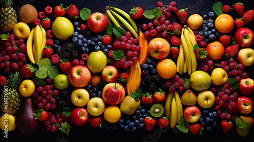 A lot of fruits for background or wallpaper © Absent Satu