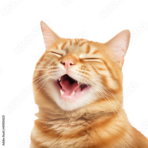 Photographie Happy and Cute Cat Laughing