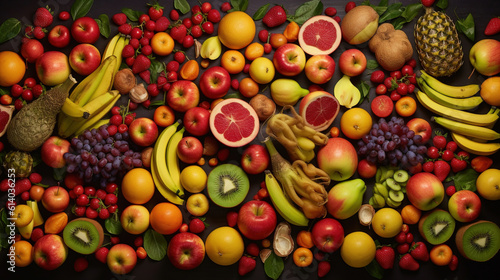 A lot of fruits for background or wallpaper