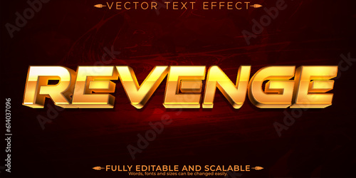 Revenge text effect, editable game and movie text style