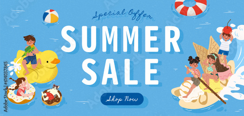 Fun summer sale promo template