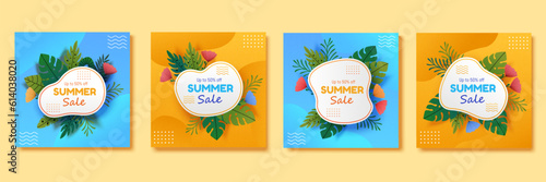 Summer sale promotion template set