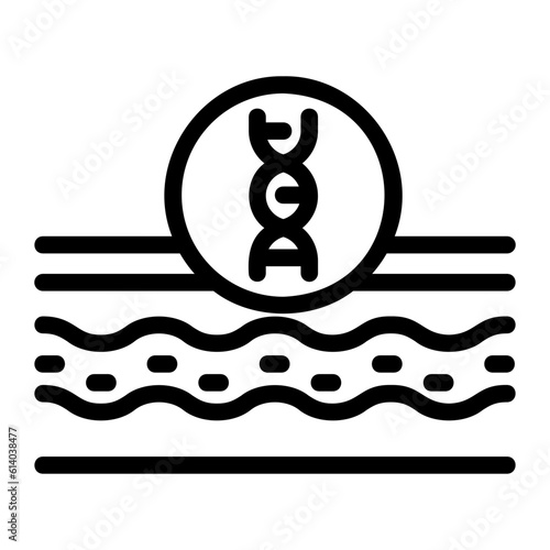 genetics line icon