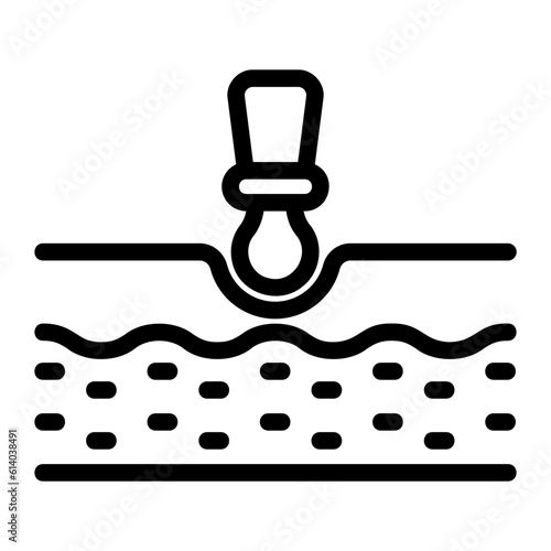microdermabrasion line icon