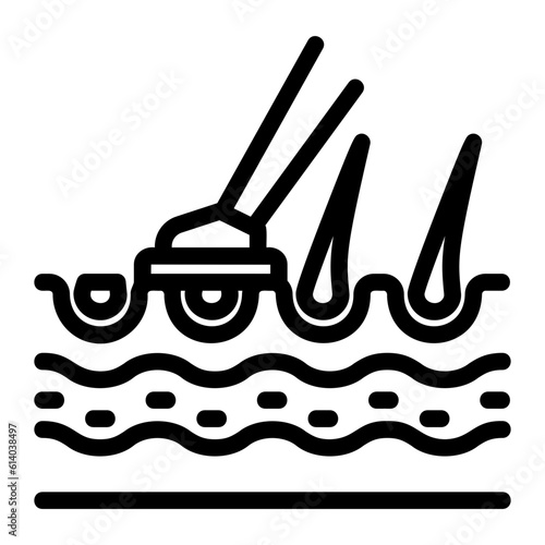 shaving line icon