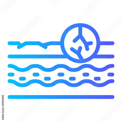 dry skin gradient icon