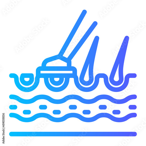 shaving gradient icon
