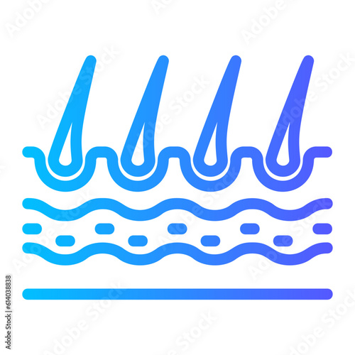 healthy hair gradient icon