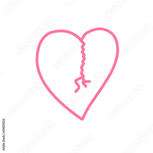 Broken heart icon  © metdi