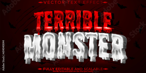 Horror text effect, editable night and scary text style