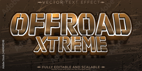 Offroad text effect, editable adventure and extreme text style