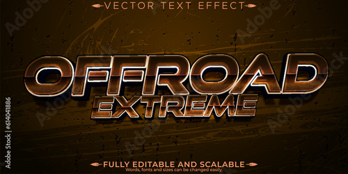 Offroad text effect, editable adventure and extreme text style