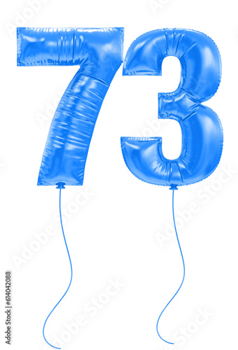 73 Blue Balloon Number 