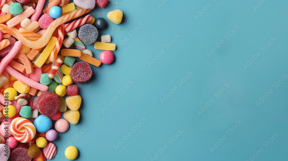 Colorful candy picture on desktop