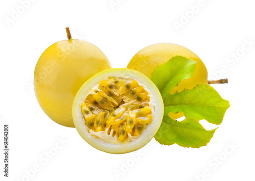 passionfruit isolated on transparent png photo