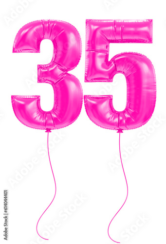 35 Pink Balloons Number