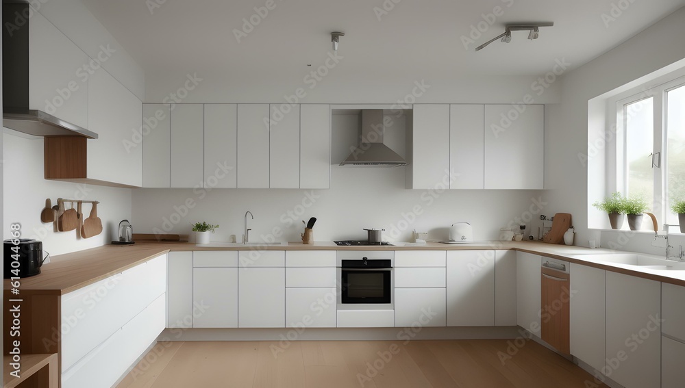 Fototapeta premium Scandinavian Kitchen | ai-generated