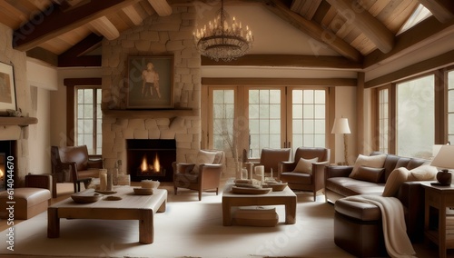 Wallpaper Mural Rustic Living room | ai-generated Torontodigital.ca