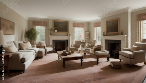 Colonial Living room   ai-generated © Andre