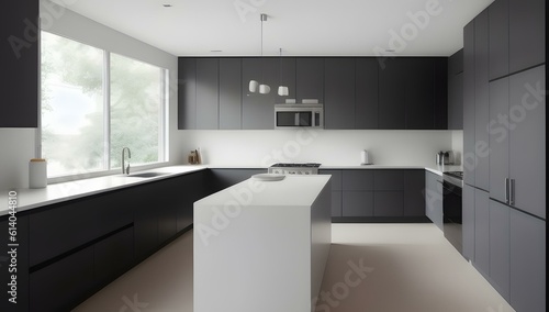 Wallpaper Mural Minimalist Kitchen | ai-generated Torontodigital.ca