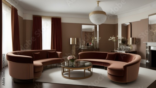 Art Deco Living room | ai-generated