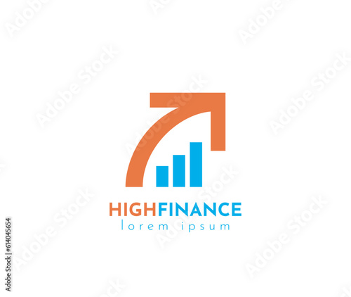 Business Finance Bar Profit Vector logo illustration stock illustration
