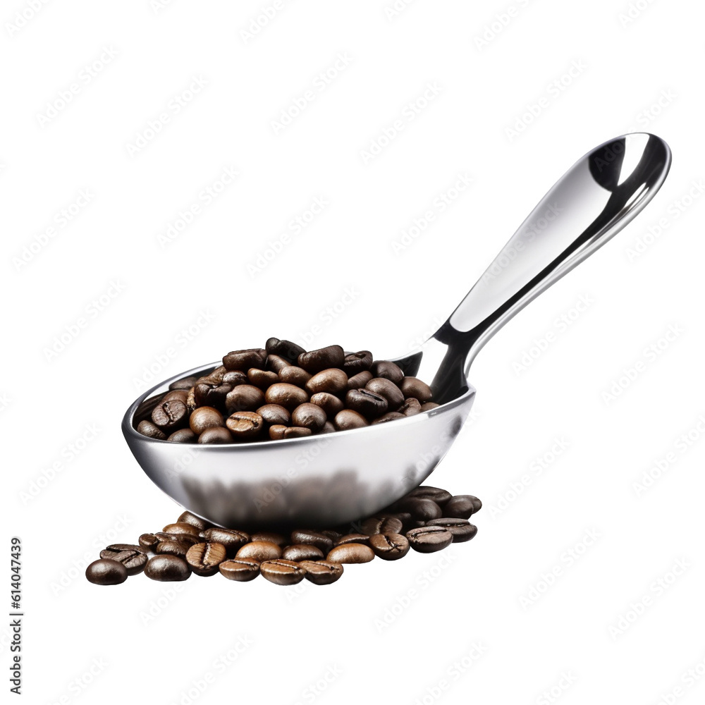 Obraz premium Coffee Spoon isolated on background with Generative AI