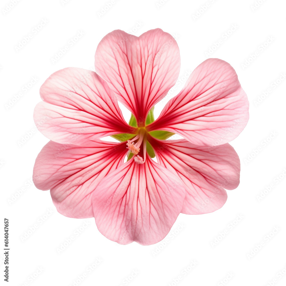 Geranium flower isolated on background with Generative AI