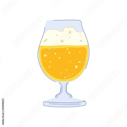alcohol beer glass cartoon. light gold, froth foam alcohol beer glass sign. isolated symbol vector illustration