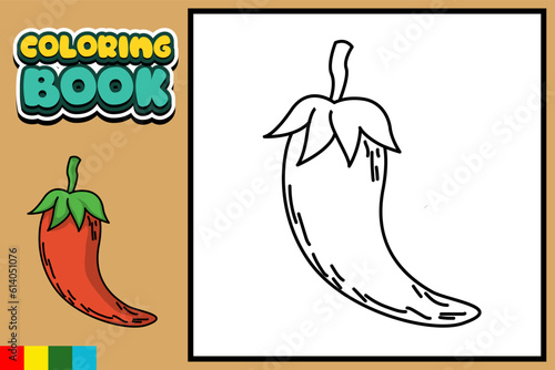 coloring book for kids chili