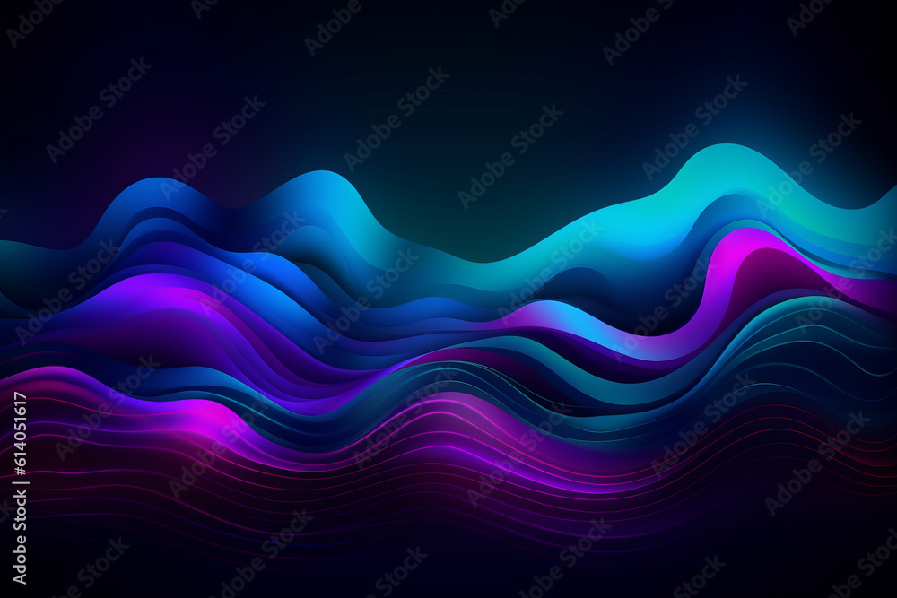Abstract Purple and Blue Liquid Wavy Shapes, Generative AI Abstract Purple and Blue Liquid Wavy Shapes, Generative AI